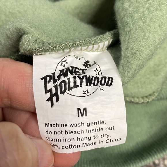Planet Hollywood Green Crew Sweatshirt Size Medium - Picture 4 of 5